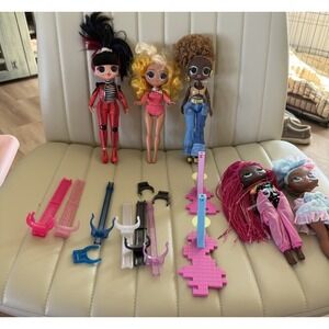 Omg Lol Fashion/Surprise Dolls And Pets Lot - Containers & Tons Of Accessories